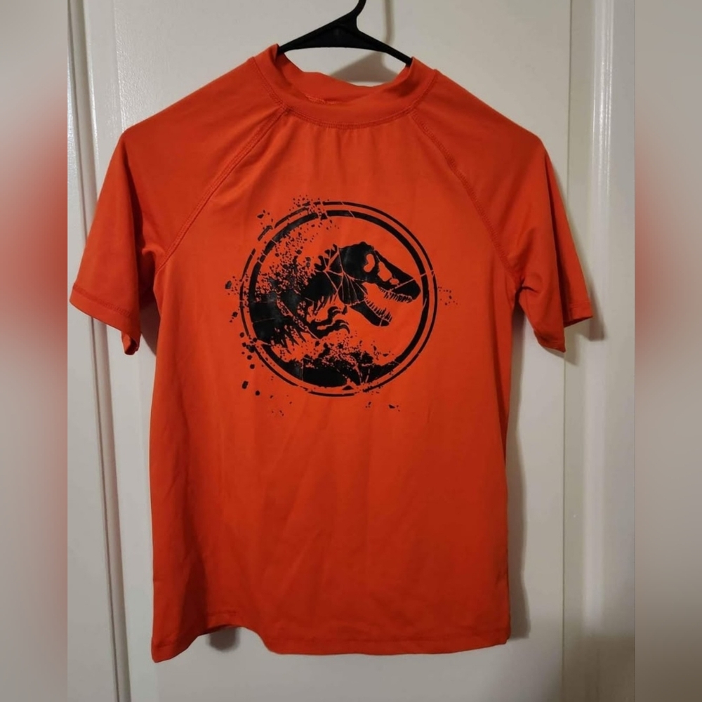 Jurassic World Boys' Orange Swim Shirt